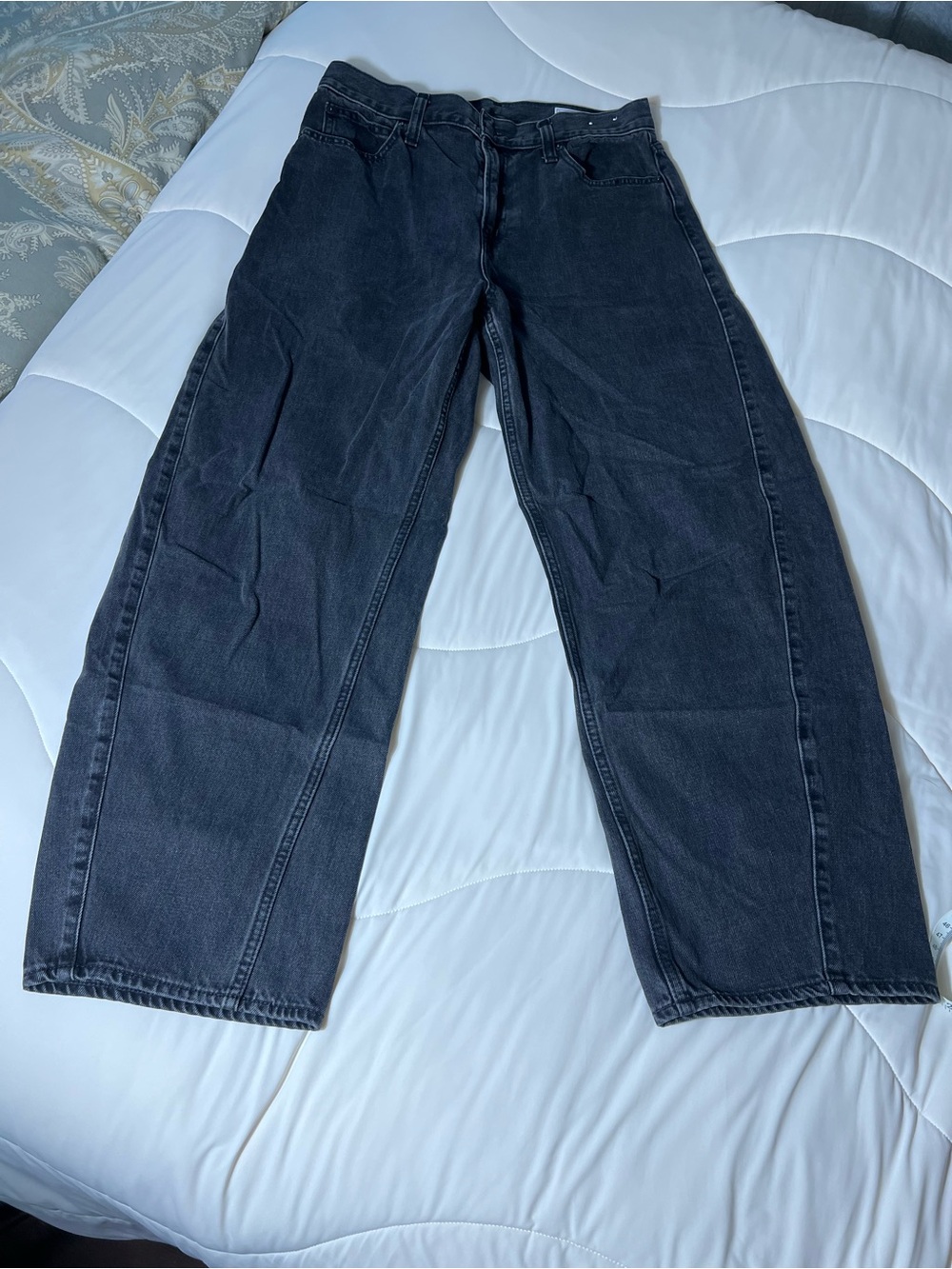 GAP Black High-Rise Barrel Jeans